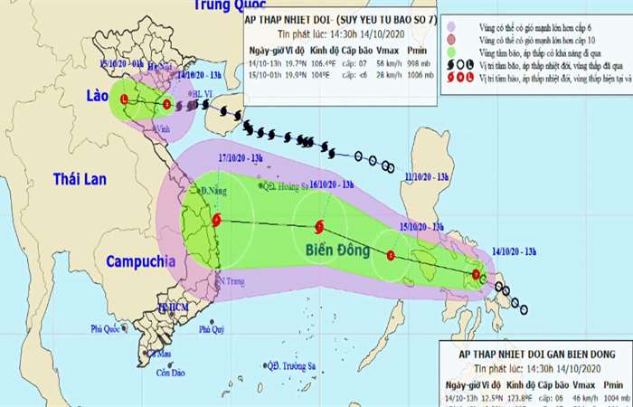 Áp thấp nhiệt đới mới có khả năng mạnh lên thành bão số 8