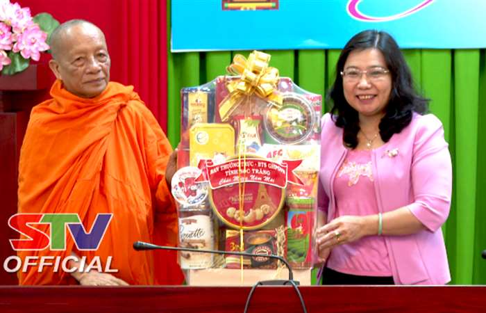 Ban Trị sự Giáo hội Phật giáo Việt Nam tỉnh Sóc Trăng chúc Tết Tỉnh uỷ, UBND tỉnh