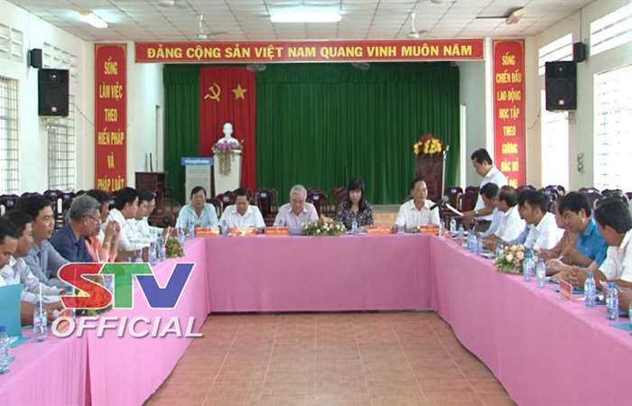 Bí Thư Tỉnh ủy Sóc Trăng làm việc với lãnh đạo huyện Mỹ Xuyên