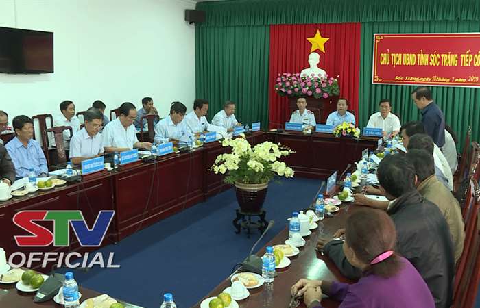 Chủ tịch UBND tỉnh đối thoại các hộ dân Nông trường 30-4 huyện Cù Lao Dung 