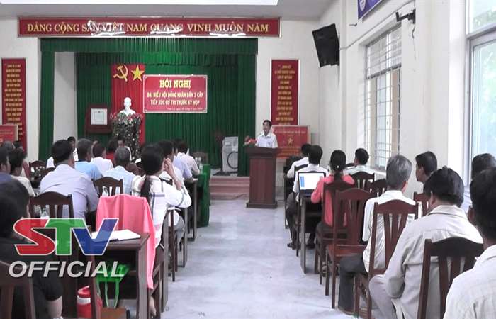 Đại biểu HĐND 3 cấp tiếp xúc cử tri xã Vĩnh Lợi huyện Thạnh trị