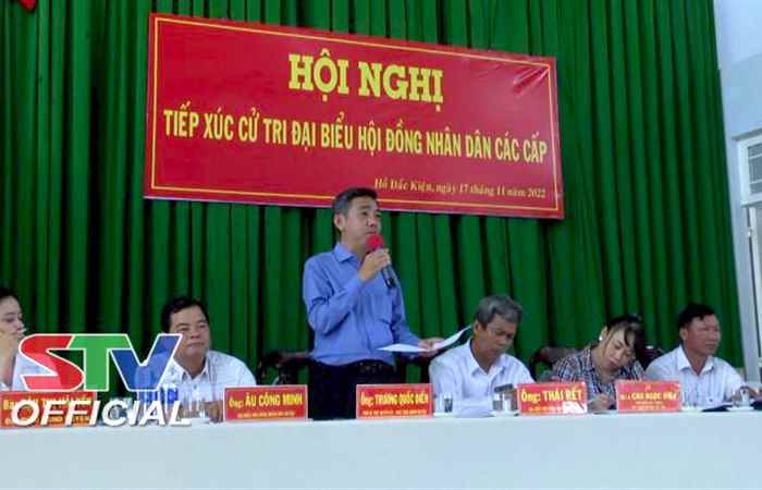 Đại biểu HĐND tiếp xúc cử tri xã Hồ Đắc Kiện và xã Phú Tâm, huyện Châu Thành
