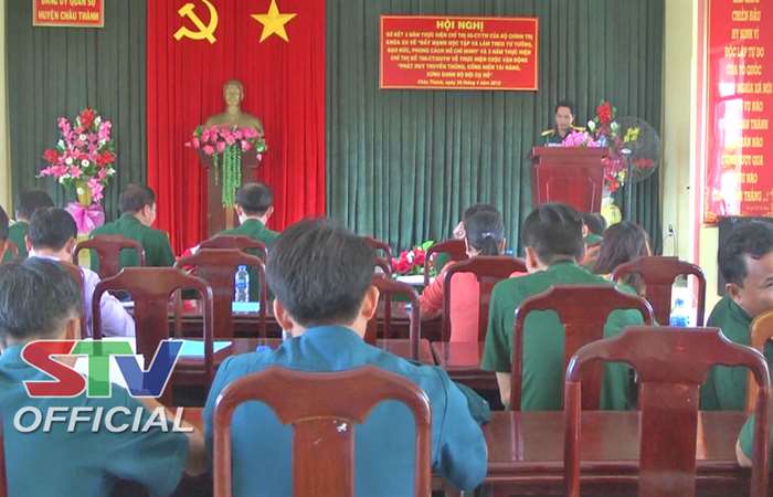Đảng ủy Quân sự huyện Châu Thành sơ kết thực hiện công tác chính trị, tư tưởng
