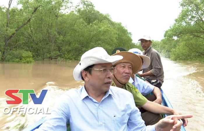 Lãnh đạo tỉnh Sóc Trăng khảo sát việc xây dựng Dự án Khu dự trữ thiên nhiên rừng ngập mặn Cù Lao Dung 