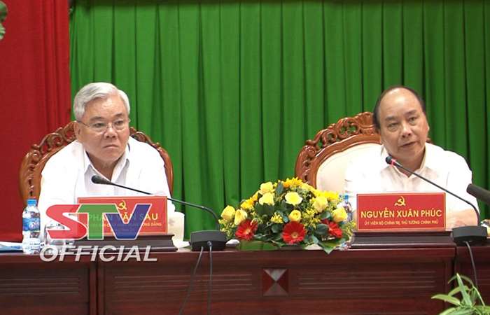 Thủ tướng Nguyễn Xuân Phúc làm việc với Ban Thường vụ Tỉnh ủy Sóc Trăng 