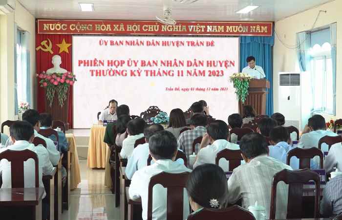 Trần Đề: UBND huyện khai nhiệm vụ tháng 12 năm 2023