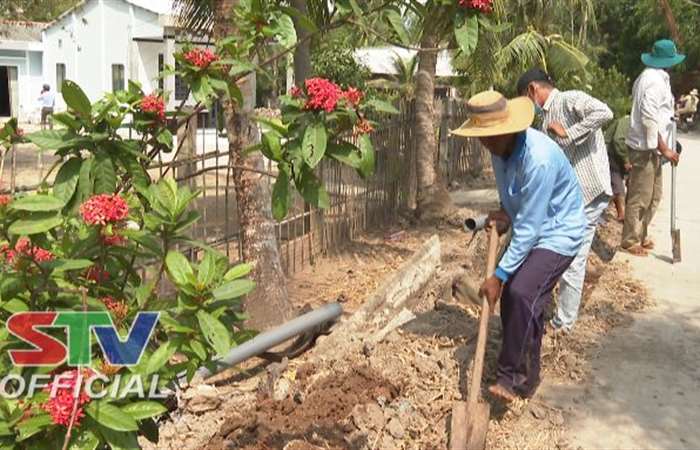 Trần Đề: Khởi công công trình dẫn nước sinh hoạt ứng phó hạn hán, mặn xâm nhập tại ấp Bưng Chông, xã Tài Văn