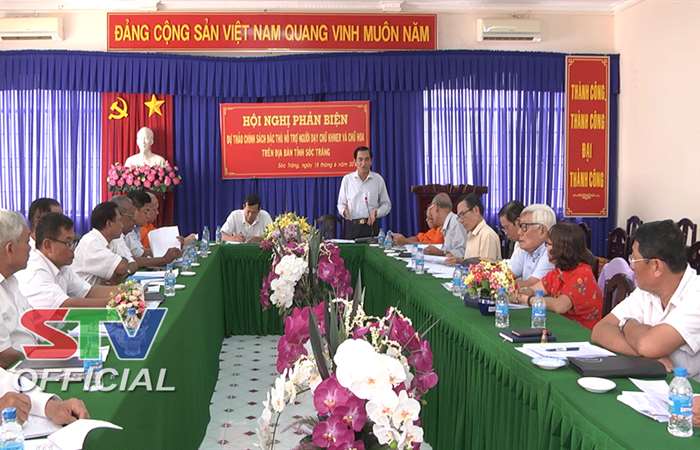 Ủy ban MTTQ Việt Nam tỉnh Sóc Trăng: Hội nghị phản biện Dự thảo chính sách đặc thù hỗ trợ người dạy chữ Khmer và chữ Hoa trên địa bàn tỉnh 