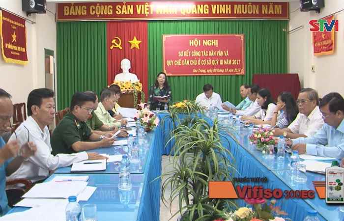 Ban Dân Vận Tỉnh ủy Sóc Trăng sơ kết công tác dân vận và Quy chế dân chủ quý III năm 2017