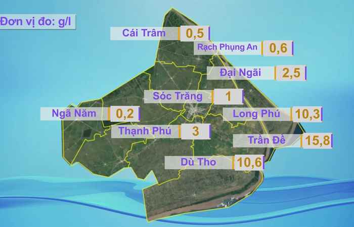 Bản tin tình hình xâm nhập mặn (30-04-2025)