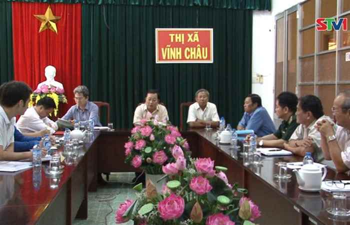 Chủ tịch UBND tỉnh Sóc Trăng làm việc tại Tx Vĩnh Châu về công tác ứng phó với áp thấp nhiệt đới gần bờ