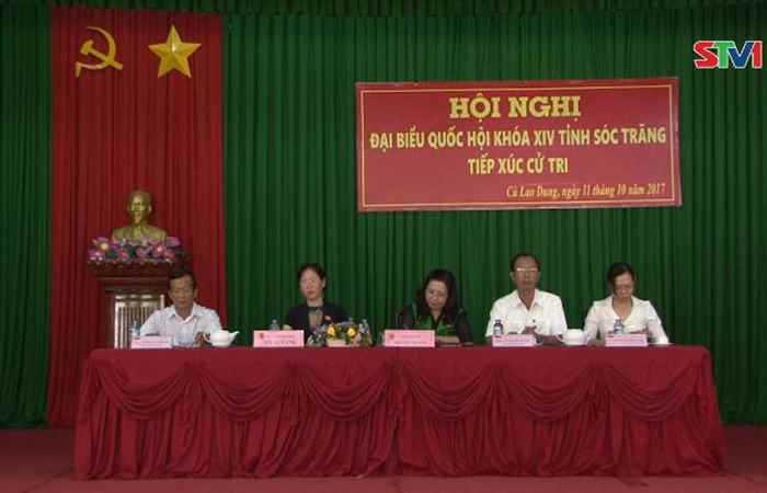 Đại biểu Quốc hội Sóc Trăng tiếp xúc cử tri huyện Cù Lao Dung