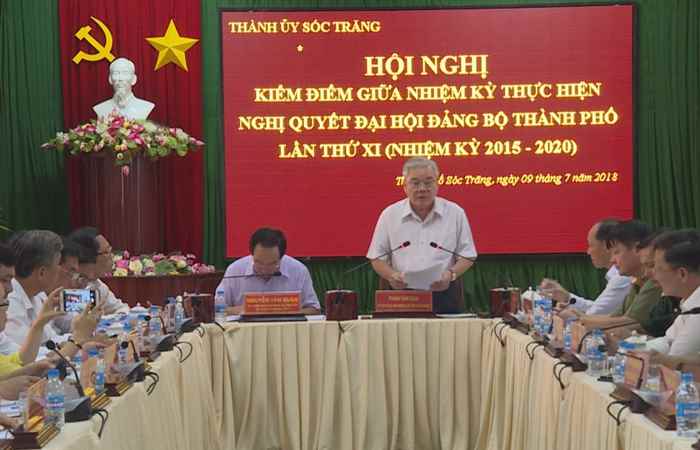 Đảng bộ TP. Sóc Trăng kiểm điểm giữa nhiệm kỳ thực hiện Nghị quyết Đại hội Đảng bộ Thành phố lần thứ XI 