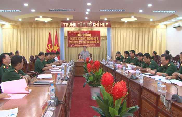 Đảng ủy Quân sự tỉnh Sóc Trăng  tổng kết thực hiện NQTW3 về chiến lược cán bộ