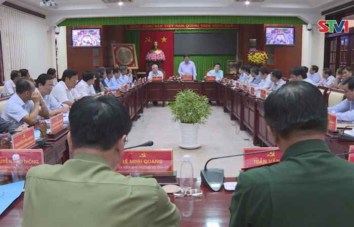Đ/C Phạm Minh Chính làm việc với  Ban Thường Vụ Tỉnh ủy Sóc Trăng