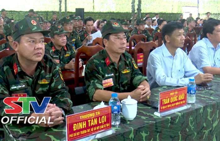 Diễn tập Khu vực phòng thủ huyện Thạnh Trị tổ chức chuẩn bị tác chiến phòng thủ và thực hành tác chiến phòng thủ