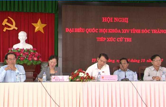Đoàn Đại biểu Quốc hội Sóc Trăng đơn vị số 1 tiếp xúc cử tri Thành Phố Sóc Trăng