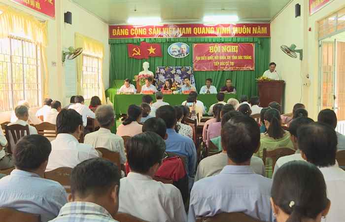 Đoàn Đại biểu Quốc hội Sóc Trăng tiếp xúc cử tri xã Tuân Tức, huyện Thạnh Trị