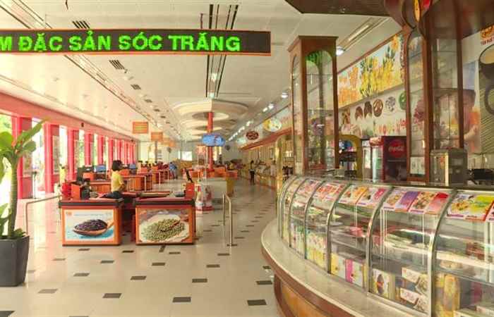 Gian hàng trưng bày nông sản Sóc Trăng