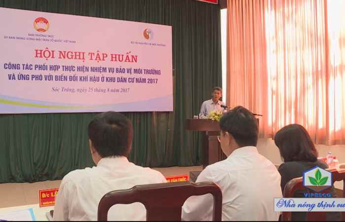 Hội nghị tập huấn công tác phối hợp thực hiện nhiệm vụ bảo vệ môi trường và ứng phó với biến đổi khí hậu ở khu dân cư năm 2017