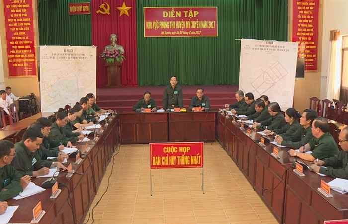 Huyện Mỹ Xuyên diễn tập khu vực phòng thủ năm 2017