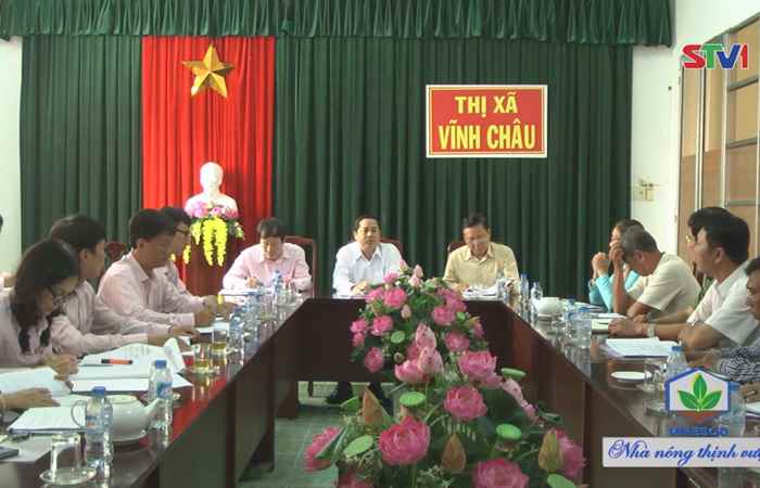 Key chữ: Lãnh đạo tỉnh Sóc Trăng  làm việc với UBND thị xã Vĩnh Châu  