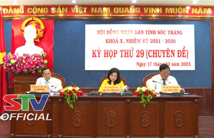 Kỳ họp thứ 29 (chuyên đề), HĐND tỉnh Sóc Trăng khóa X, nhiệm kỳ 2021 - 2026