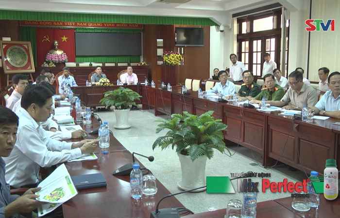 Lãnh đạo tỉnh Sóc Trăng họp nghe báo cáo thông qua quy hoạch đô thị mới Mỹ Xuyên 
