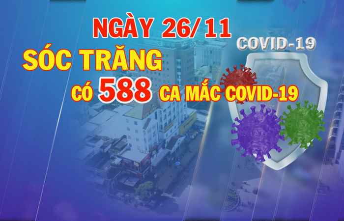 Ngày 26-11, Sóc Trăng có 588 ca mắc COVID-19  