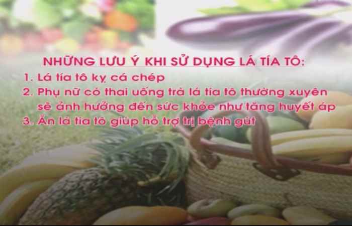 Những món ăn kỵ nhau - Lá tía tô những điều cần biết 12-06-2017