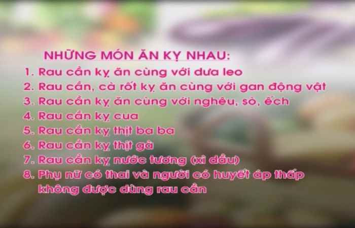 Những món ăn kỵ nhau - Rau cần ghét ốc 11-12-2017