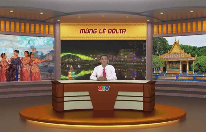 Ông Lâm Văn Mẫn - Chủ tịch HĐND tỉnh Sóc Trăng đọc thư của Tỉnh ủy chúc mừng lễ Sene Đôlta  