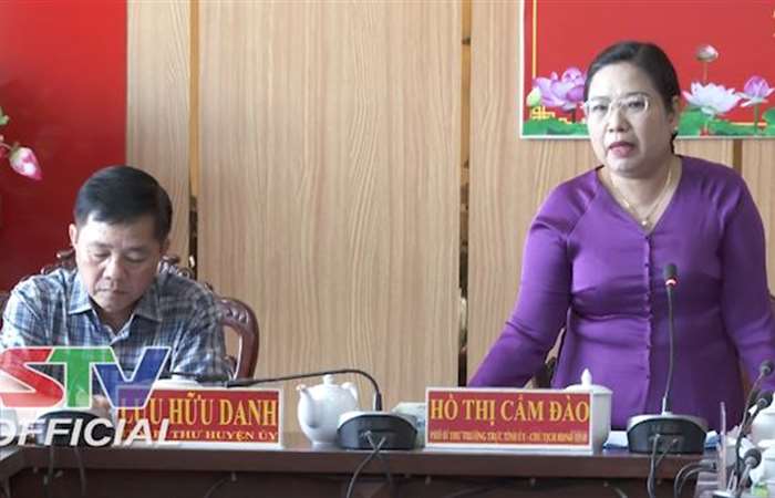 Phó Bí thư Thường trực Tỉnh uỷ làm việc với Ban Thường vụ Huyện uỷ Trần Đề