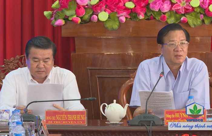 Phó Bí thư Thường trực Tỉnh ủy làm việc với Huyện ủy Long Phú