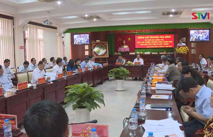 Phó Thủ tướng Thường trực Chính phủ Trương Hòa Bình làm việc tại tỉnh Sóc Trăng