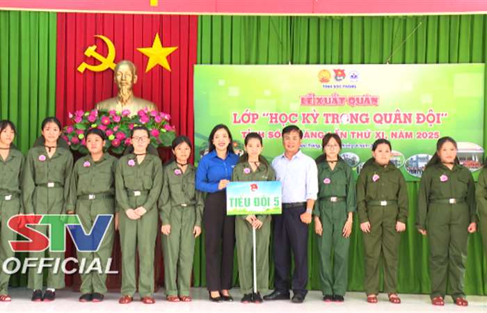 Sóc Trăng: 92 chiến sĩ nhí tham gia lớp Học kỳ trong Quân đội năm 2025