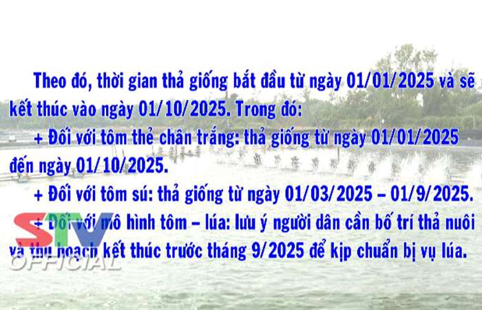 Sóc Trăng chuẩn bị tốt cho vụ Tôm nước lợ năm 2025