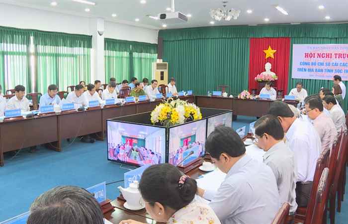 Sóc Trăng: Hội nghị trực tuyến công bố chỉ số Cải cách hành chính trên địa bàn tỉnh năm 2018 