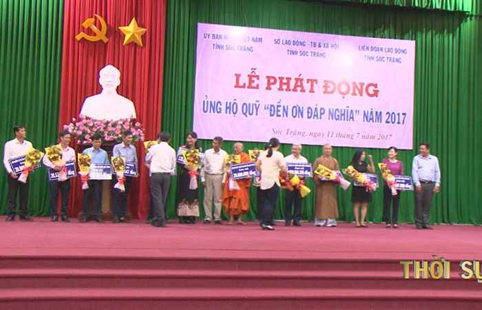 Sóc Trăng tổ chức Lễ phát động ủng hộ Quỹ Đền ơn đáp nghĩa năm 2017.