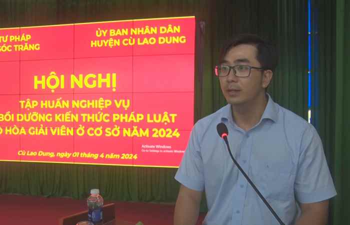 Cù Lao Dung: Sơ Tư pháp tập huấn nghiệp vụ, bồi dưỡng kiến thức pháp luật năm 2024