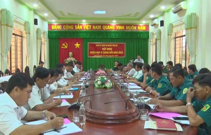 Trần Đề: Đảng ủy quân sự sơ kết 6 tháng đầu năm 2024