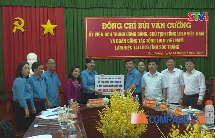 Tổng LĐLĐ Việt Nam làm việc với LĐLĐ tỉnh Sóc Trăng