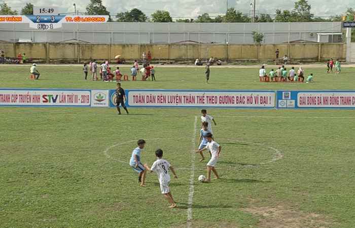 Vòng bảng Bóng đá Nhi đông tranh CUP STV Đội Vĩnh Thành Vs TT Cù Lao Dung hiệp 1 23-06-2019